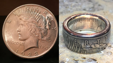 American Peace Dollar Coin Ring