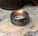 Replica Texas Rangers Cinco Peso Badge Coin Ring