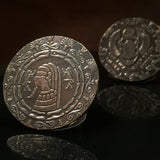 1/2 oz Egyptian Hieroglyphs - Silver Antiqued Coin Ring